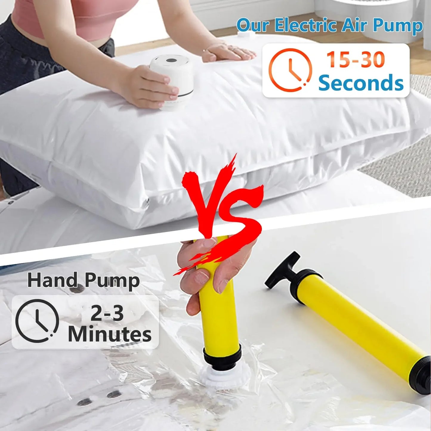 Electric Air Pump for Vacuum Bags, EU, USA, UK, Japan Plug, Suitable for Clothes Storage Bags Labor-Saving Compression Tool