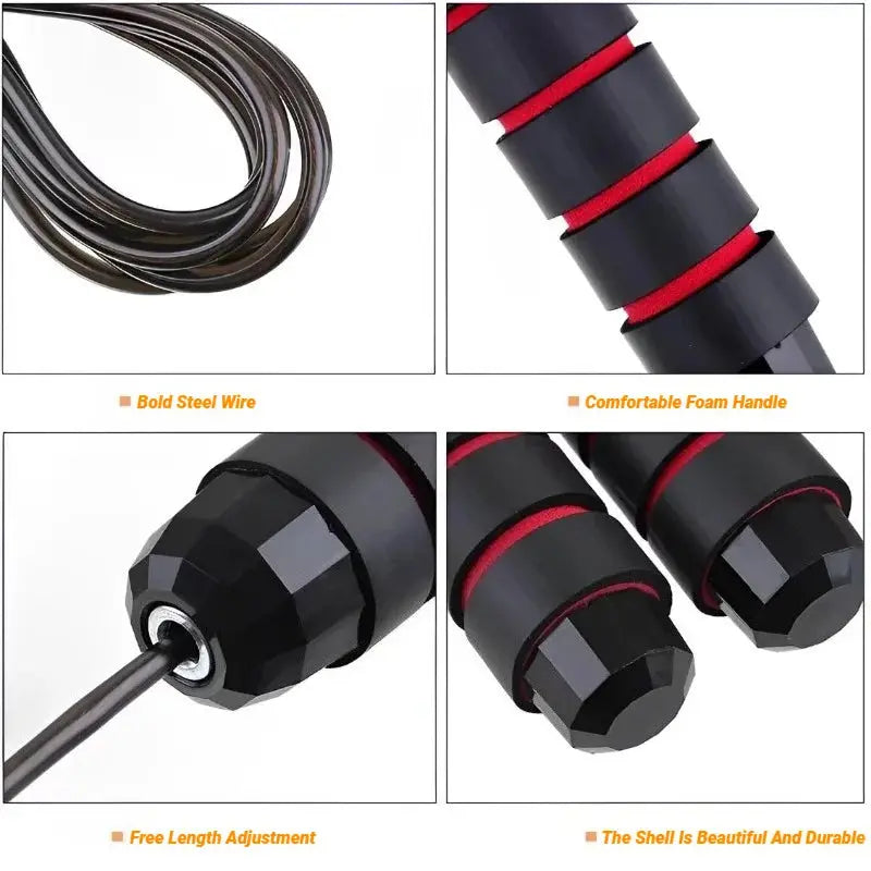 Steel Wire Jump Rope – Adjustable Tangle-Free Skipping Rope for Fitness & Home Workout HypeNvibes