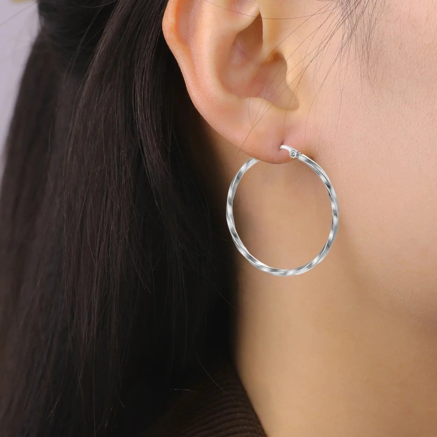 Gold Plated Stainless Steel Hoop Earrings – Geometric Trendy Women Jewelry HypeNvibes