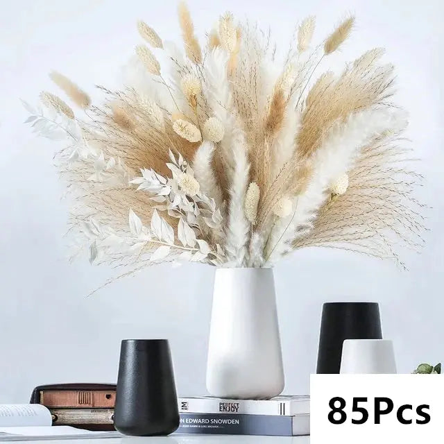 Natural Pampas Grass Bouquet – Boho Dried Bunny Tail Decor HypeNvibes