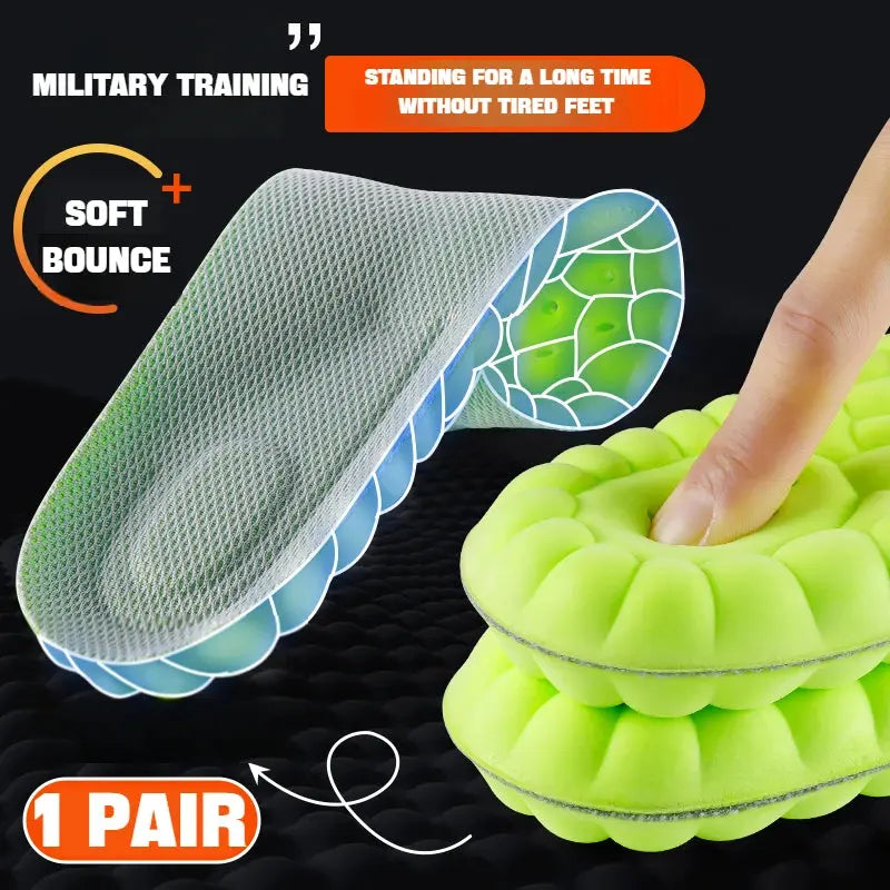 1Pair Massage Plantar Fasciitis Insole Arch Support Inserts Orthopedic Shoes Insoles for Feet Sports Shock Absorption Shoe Pads