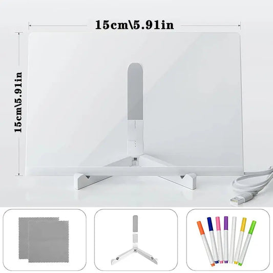 LED Magic Drawing Board – Light-Up Graffiti Art Toy for Kids with Acrylic Message Surface