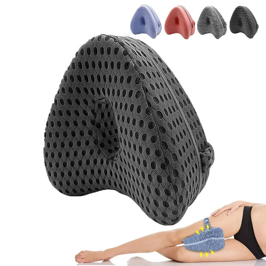 Smoothspine Leg Alignment Pillow – Hip & Sciatica Relief for Side Sleepers (Black)