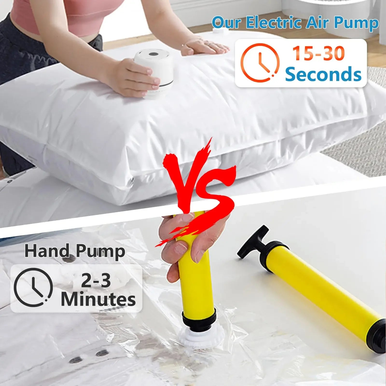 Electric Air Pump for Vacuum Bags, EU, USA, UK, Japan Plug, Suitable for Clothes Storage Bags Labor-Saving Compression Tool