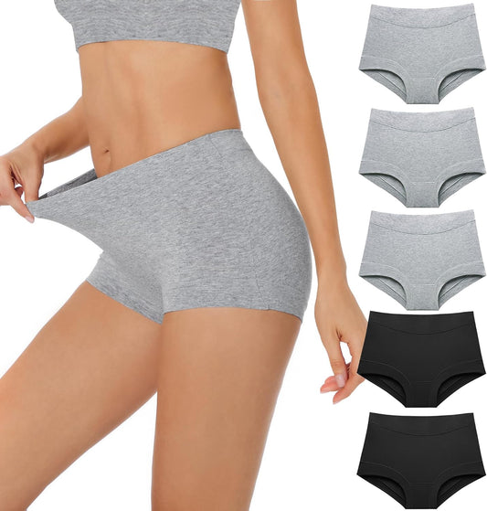 Women’s Cotton Boy Shorts Underwear – Soft Boxer Briefs for All-Day Comfort