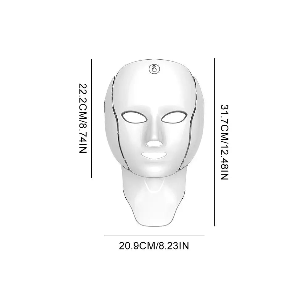 7-Color LED Face & Neck Mask – Anti-Aging, Acne & Skin Rejuvenation HypeNvibes