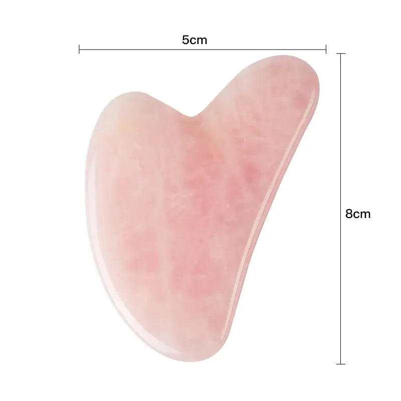Rose Quartz Gua Sha Facial Tool – Face Sculpt & De-Puff Massager HypeNvibes