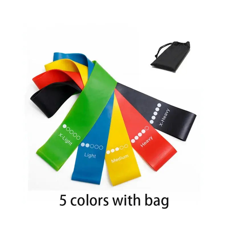 5-Piece Resistance Bands Set – Yoga, Pilates & Strength Training Workout Bands HypeNvibes