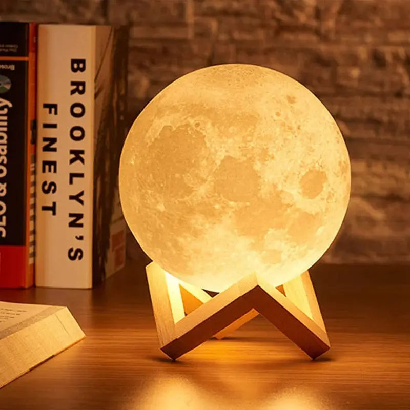3D LED Moon Night Light – Galaxy Book Lamp HypeNvibes