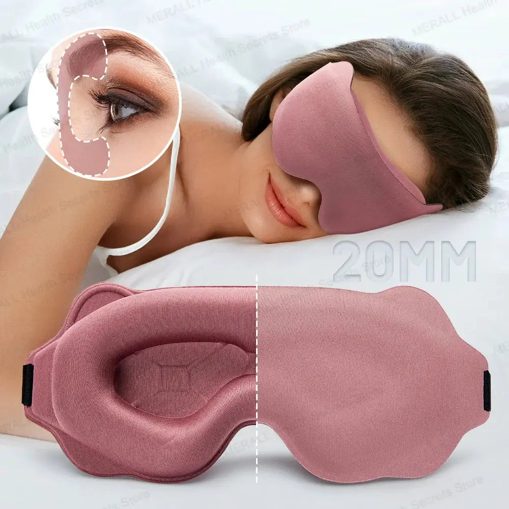 3D Memory Foam Sleep Mask – Light Blocking Eye Mask for Deep Sleep & Travel HypeNvibes