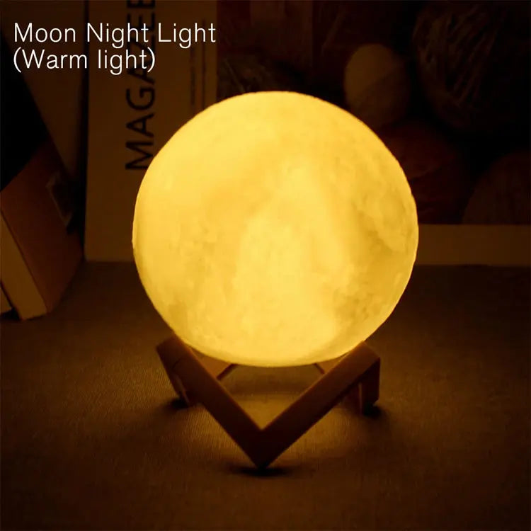 3D LED Moon Night Light – Galaxy Book Lamp HypeNvibes