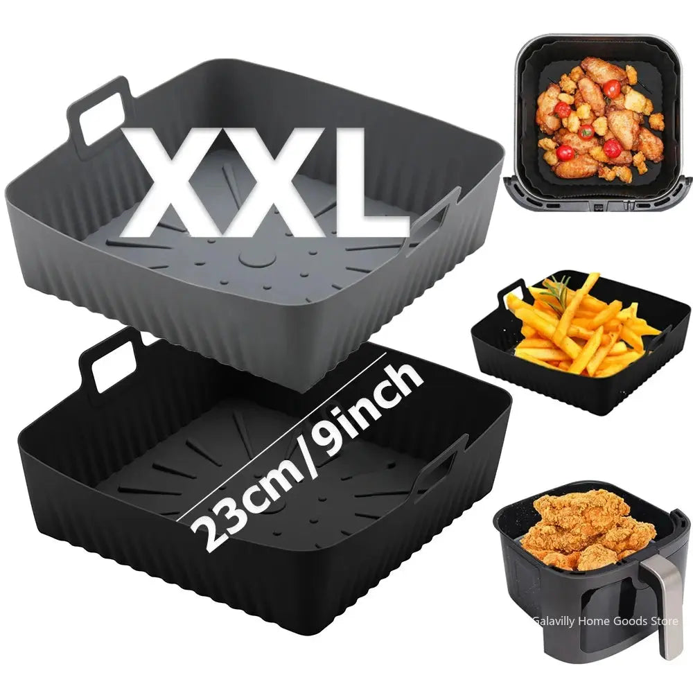 9” Silicone Air Fryer Liners – Reusable Non-Stick (6–8QT) HypeNvibes