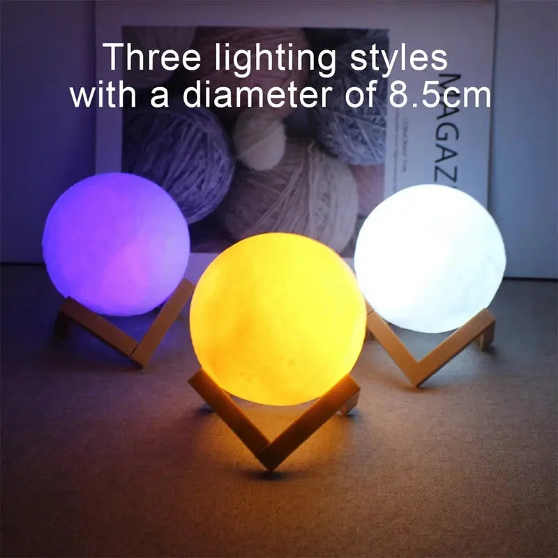 3D LED Moon Night Light – Galaxy Book Lamp HypeNvibes