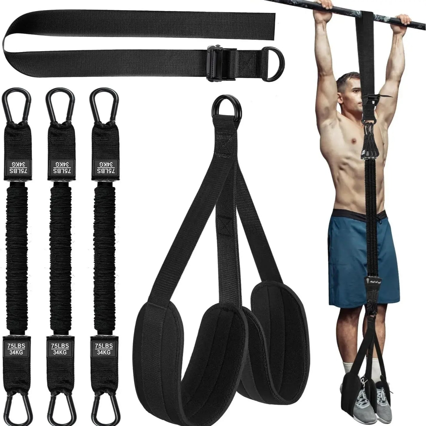 Pull-Up Assistance Bands Set – Resistance Straps for Chin-Ups & Body Training HypeNvibes