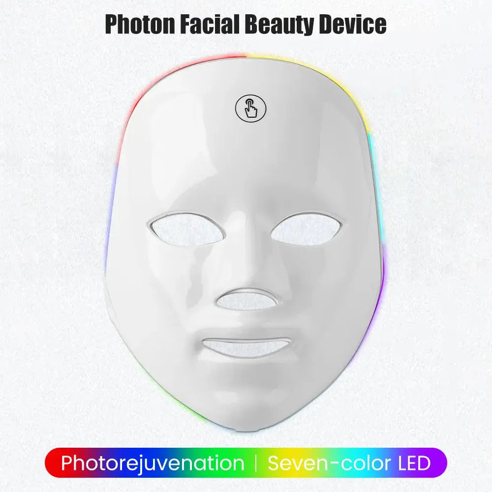 Rechargeable 7-Color LED Facial Light Therapy Mask HypeNvibes