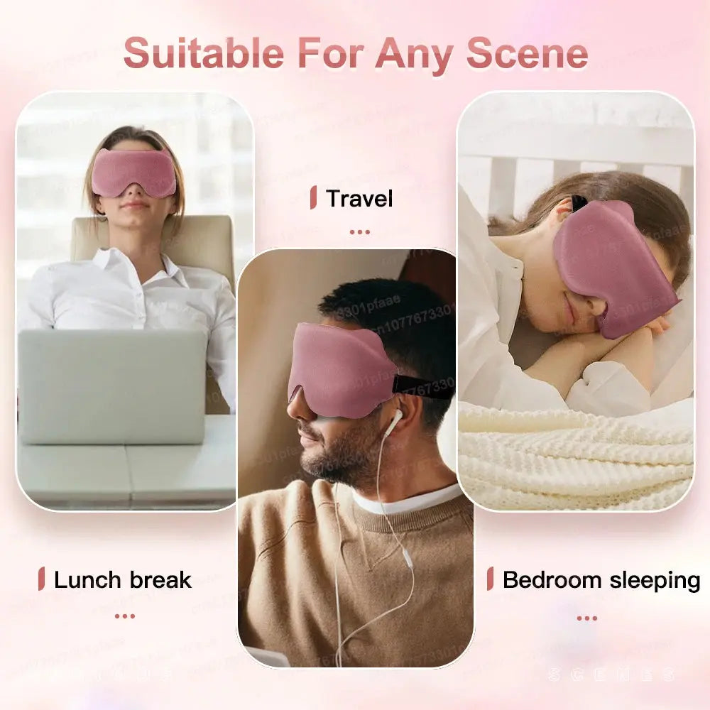 3D Memory Foam Sleep Mask – Light Blocking Eye Mask for Deep Sleep & Travel HypeNvibes