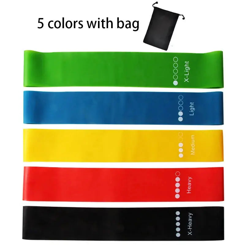 5-Piece Resistance Bands Set – Yoga, Pilates & Strength Training Workout Bands HypeNvibes
