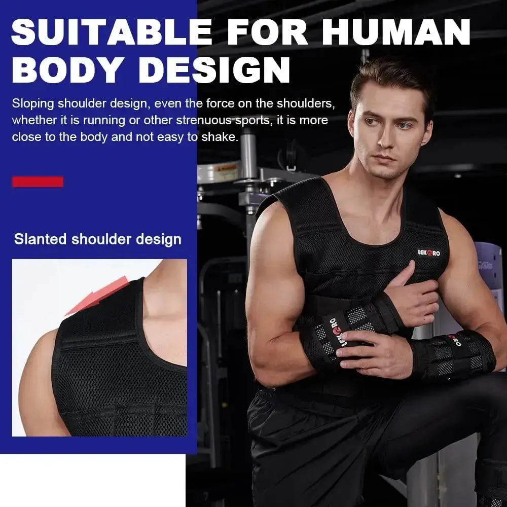 Adjustable Weighted Training Vest Set (20kg, Empty Bags) HypeNvibes