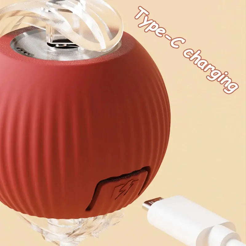 Interactive Smart Pet Ball – Automatic Rolling Cat & Dog Toy with Faux Tail HypeNvibes