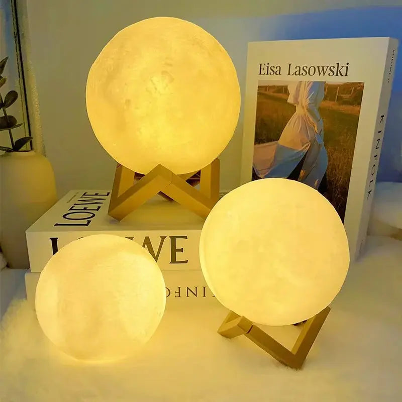 3D LED Moon Night Light – Galaxy Book Lamp HypeNvibes