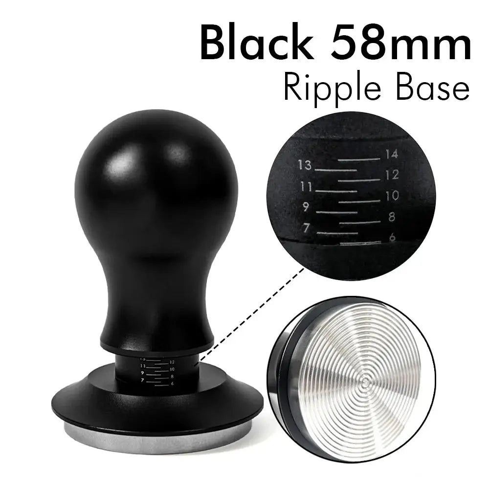 Calibrated Spring Coffee Tamper – Ripple Base Espresso Tool, 51/54/58mm Barista Accessory HypeNvibes