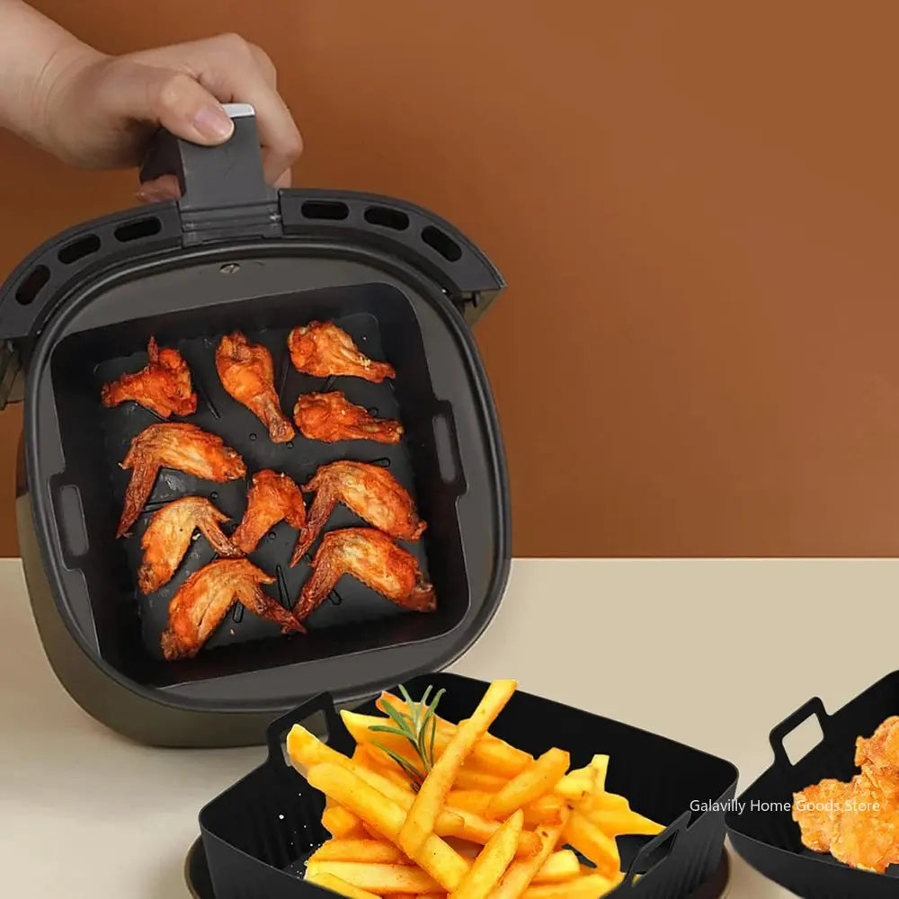 9” Silicone Air Fryer Liners – Reusable Non-Stick (6–8QT) HypeNvibes