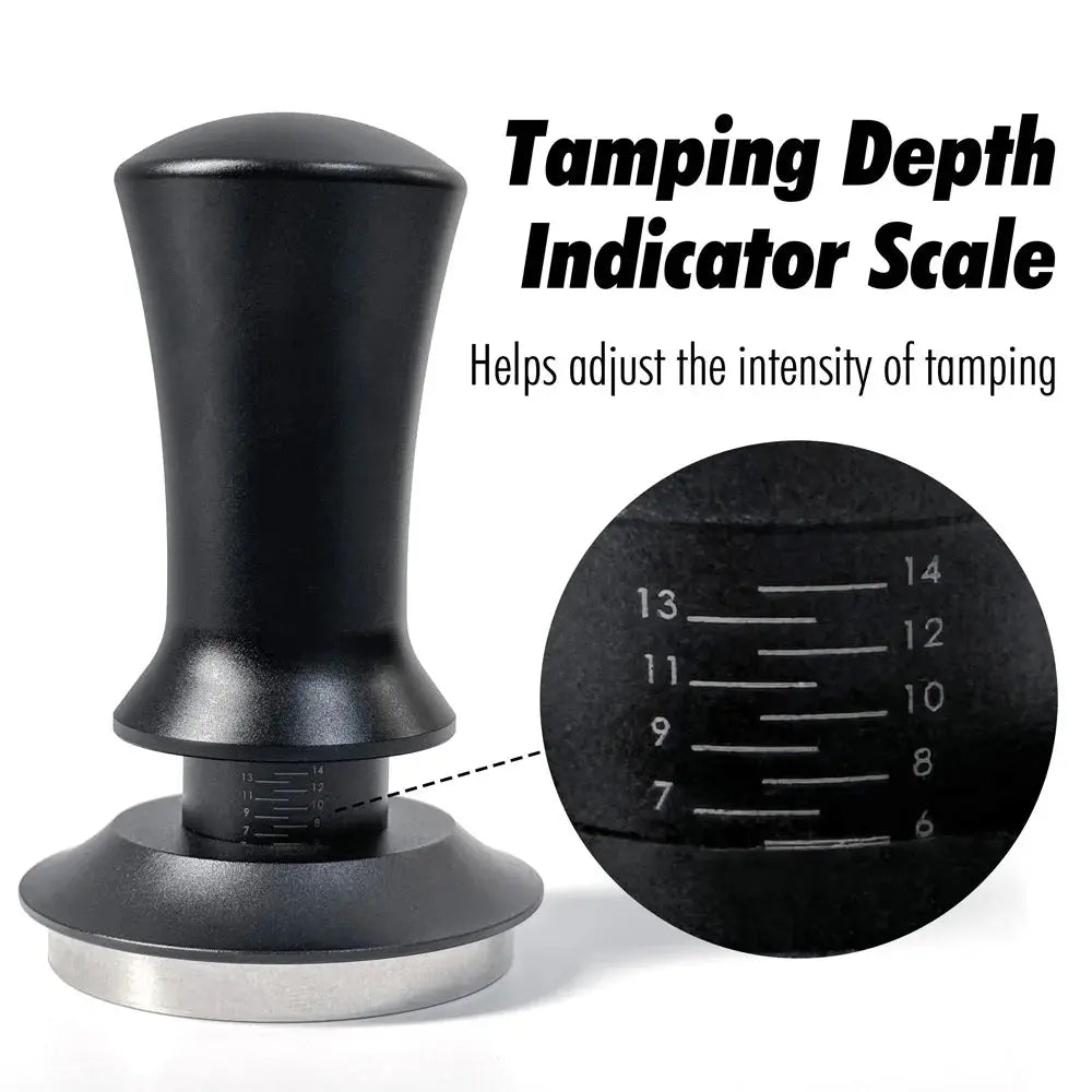 Calibrated Spring Coffee Tamper – Ripple Base Espresso Tool, 51/54/58mm Barista Accessory HypeNvibes