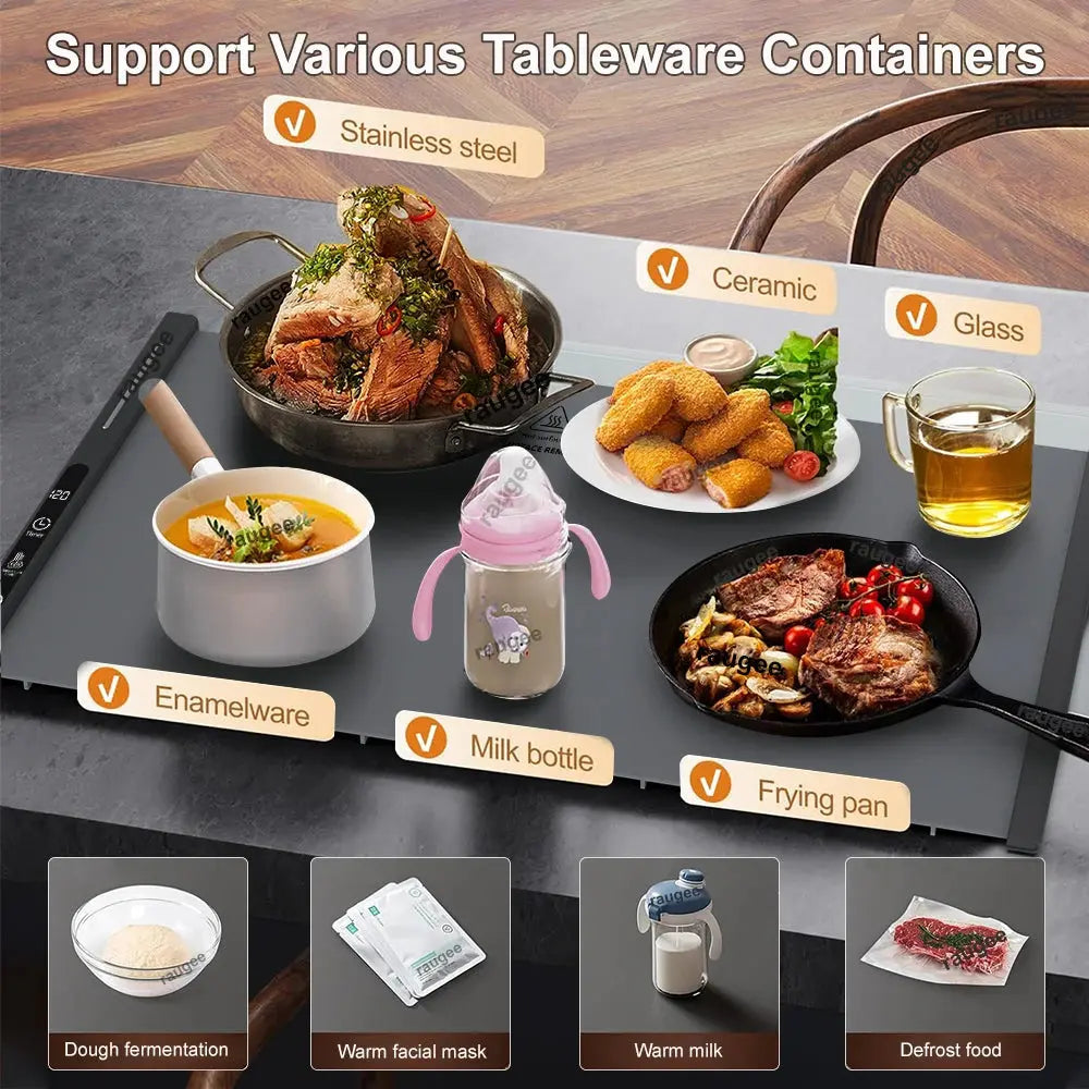 Foldable Silicone Food Warming Mat (Fast Heating) HypeNvibes