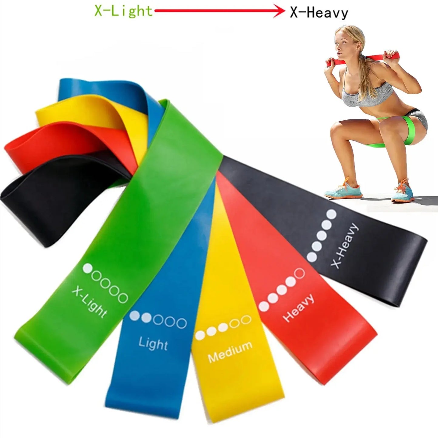 5-Piece Resistance Bands Set – Yoga, Pilates & Strength Training Workout Bands HypeNvibes
