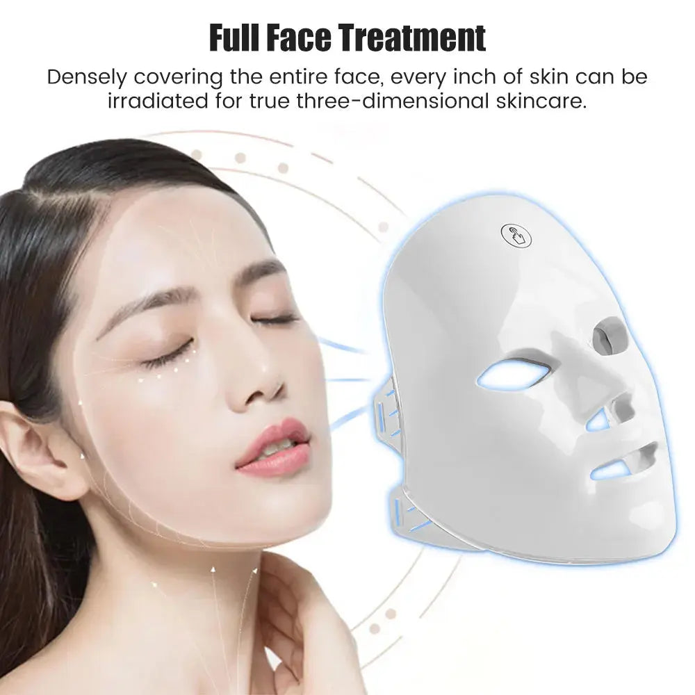 Rechargeable 7-Color LED Facial Light Therapy Mask HypeNvibes