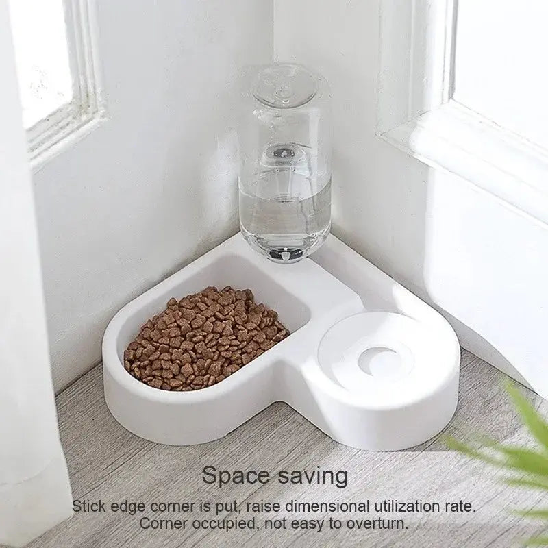 Automatic Corner Pet Feeder – Dog & Cat Water and Food Bowl with Large Capacity HypeNvibes