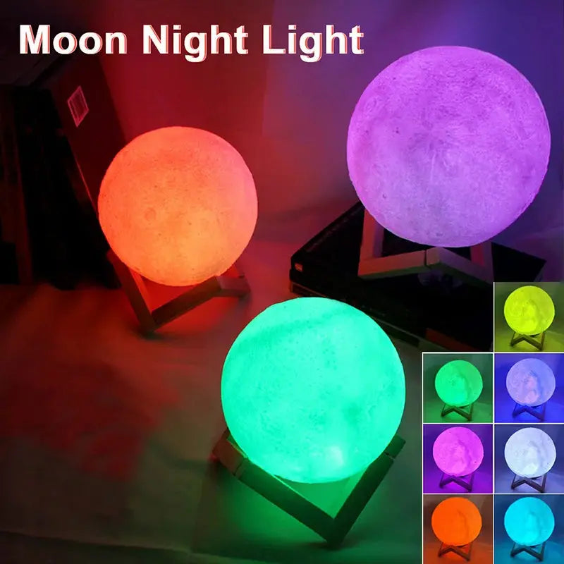 3D LED Moon Night Light – Galaxy Book Lamp HypeNvibes