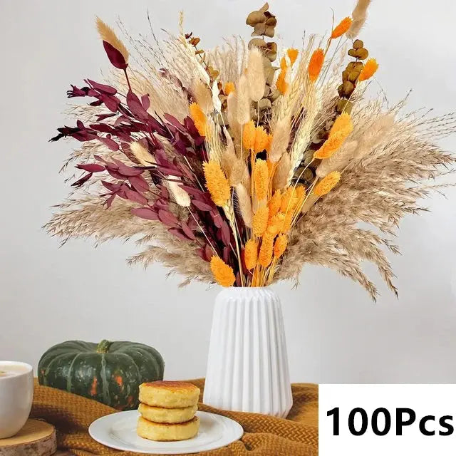 Natural Pampas Grass Bouquet – Boho Dried Bunny Tail Decor HypeNvibes