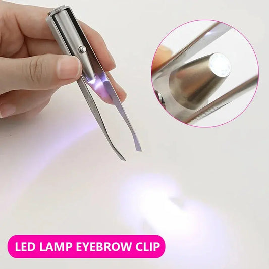 LED Lighted Precision Eyebrow Tweezers HypeNvibes