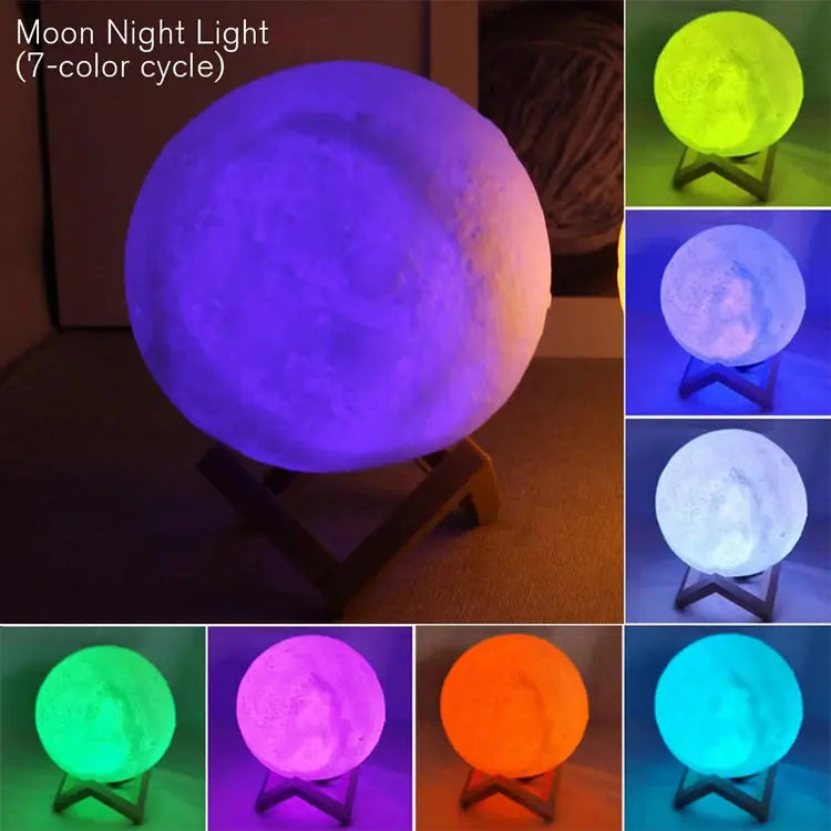 3D LED Moon Night Light – Galaxy Book Lamp HypeNvibes
