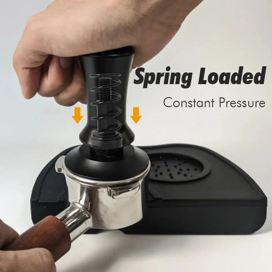 Calibrated Spring Coffee Tamper – Ripple Base Espresso Tool, 51/54/58mm Barista Accessory HypeNvibes