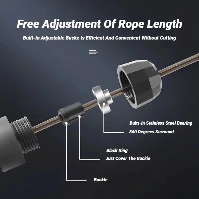 Steel Wire Jump Rope – Adjustable Tangle-Free Skipping Rope for Fitness & Home Workout HypeNvibes