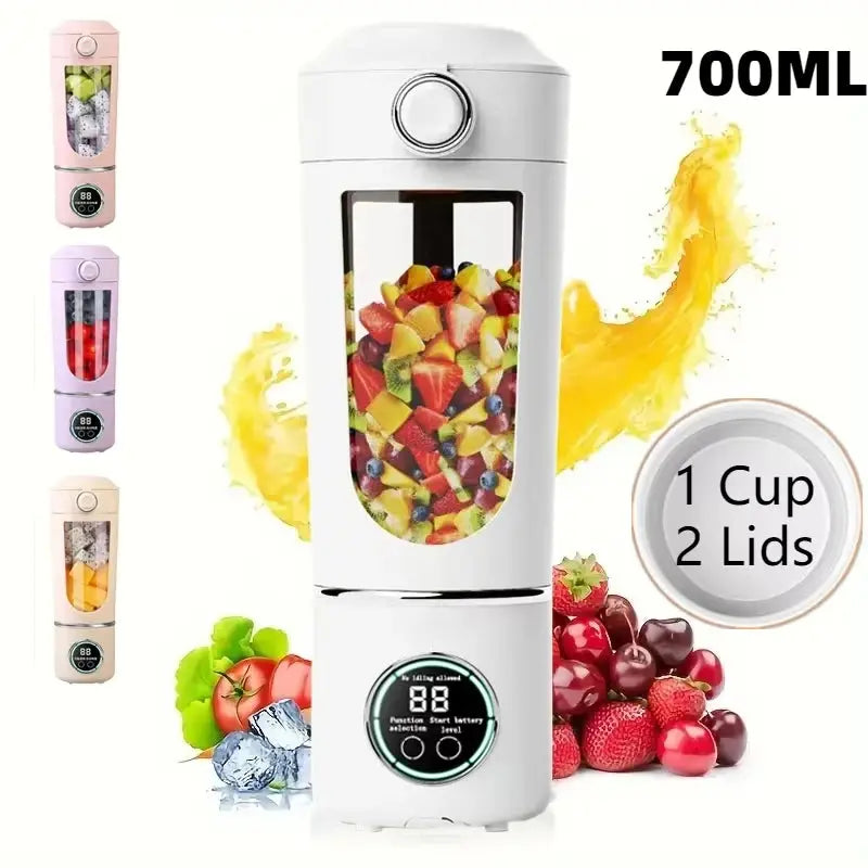 700ML 2-in-1 Portable Blender Bottle | Blend & Drink Smoothie Cup No Charging Needed HypeNvibes
