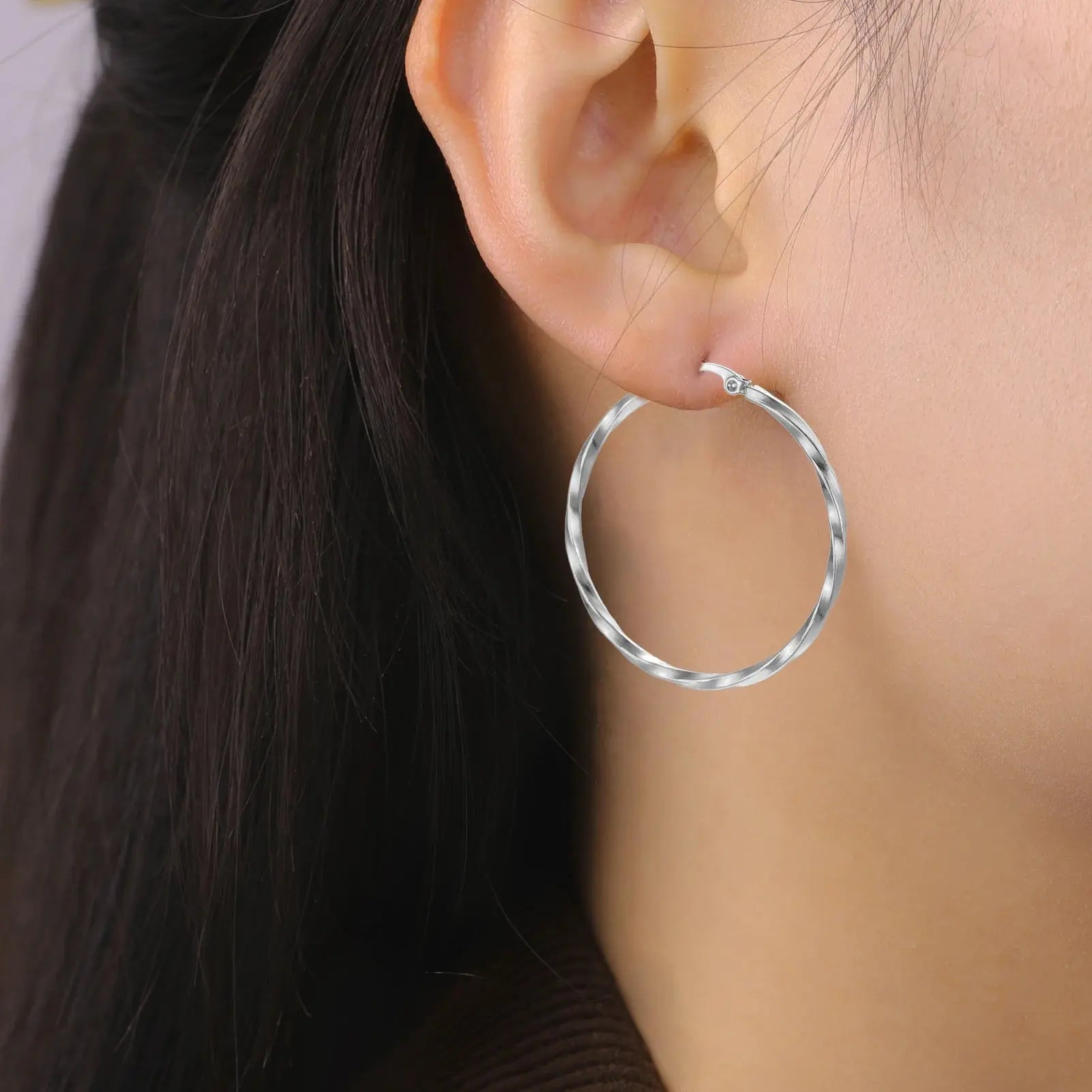 Gold Plated Stainless Steel Hoop Earrings – Geometric Trendy Women Jewelry HypeNvibes