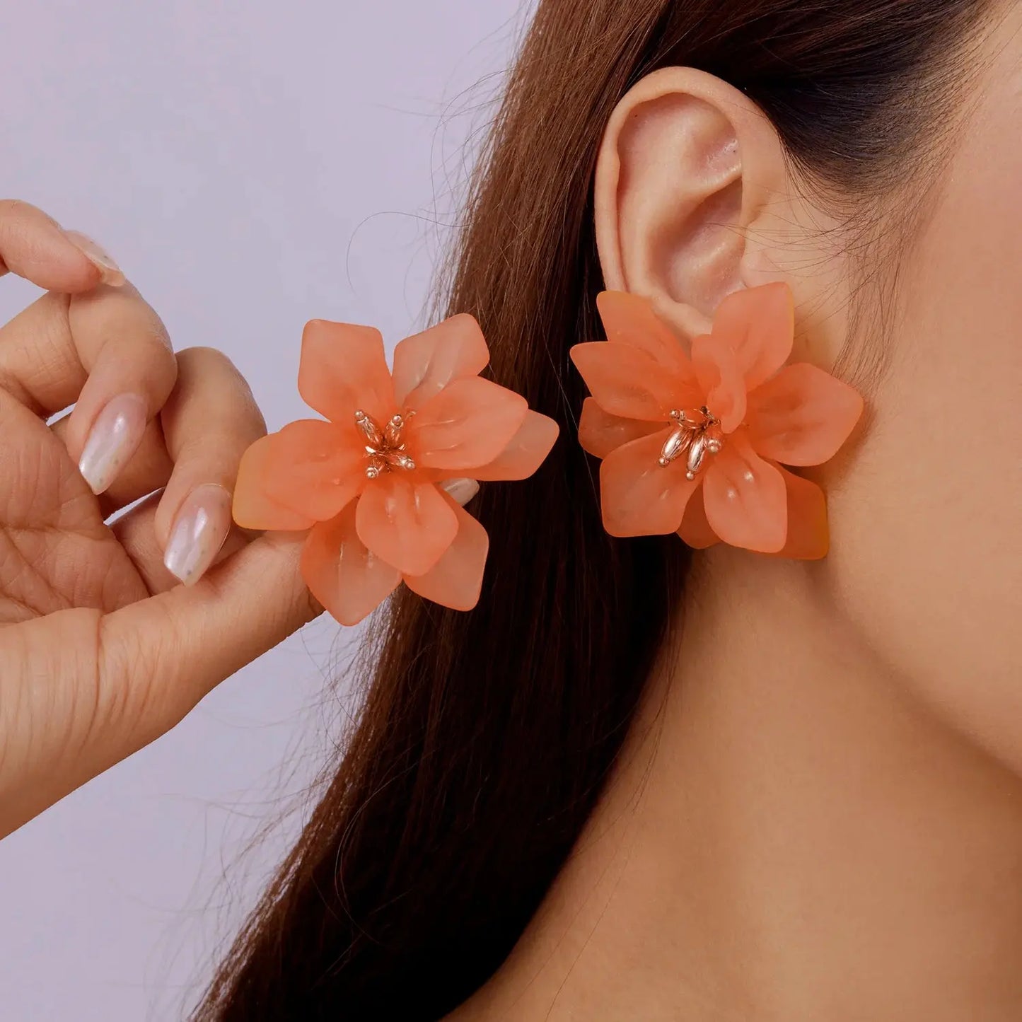 Boho Big Flower Earrings – Colorful Acrylic Statement Floral Studs for Women HypeNvibes