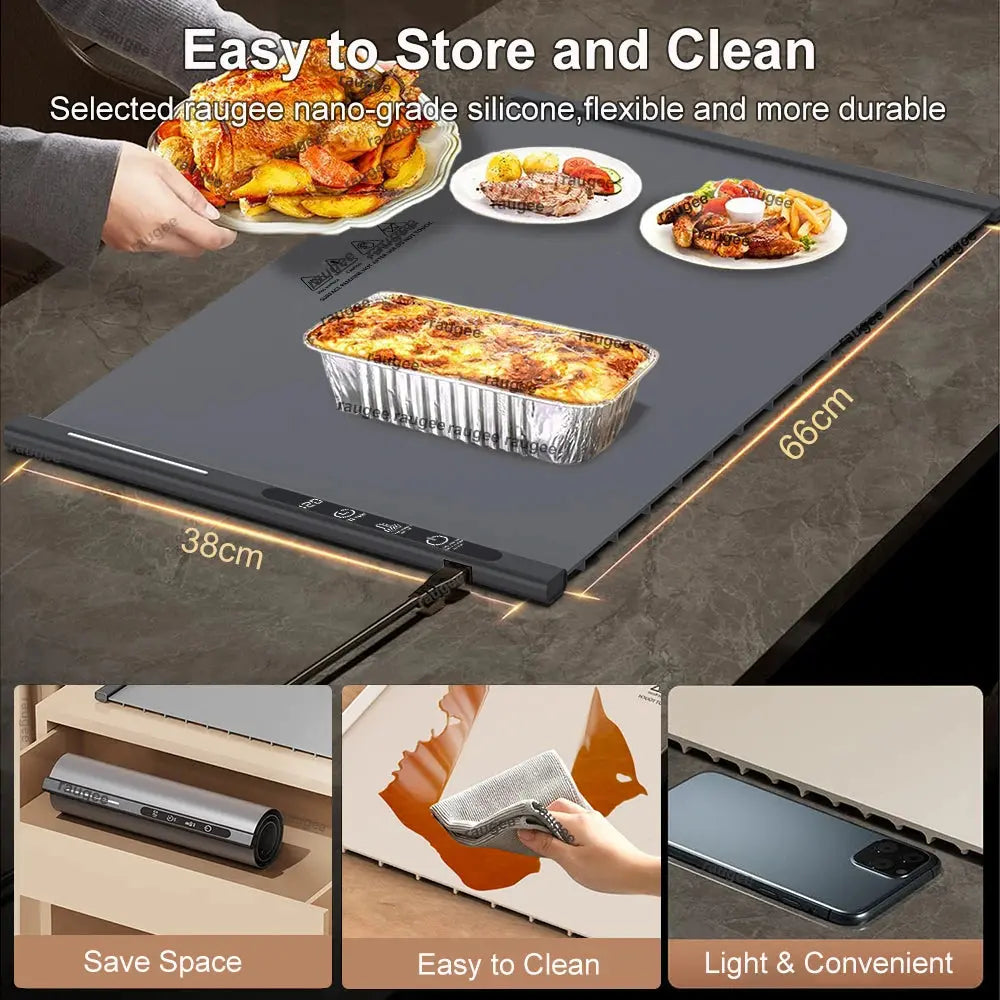Foldable Silicone Food Warming Mat (Fast Heating) HypeNvibes