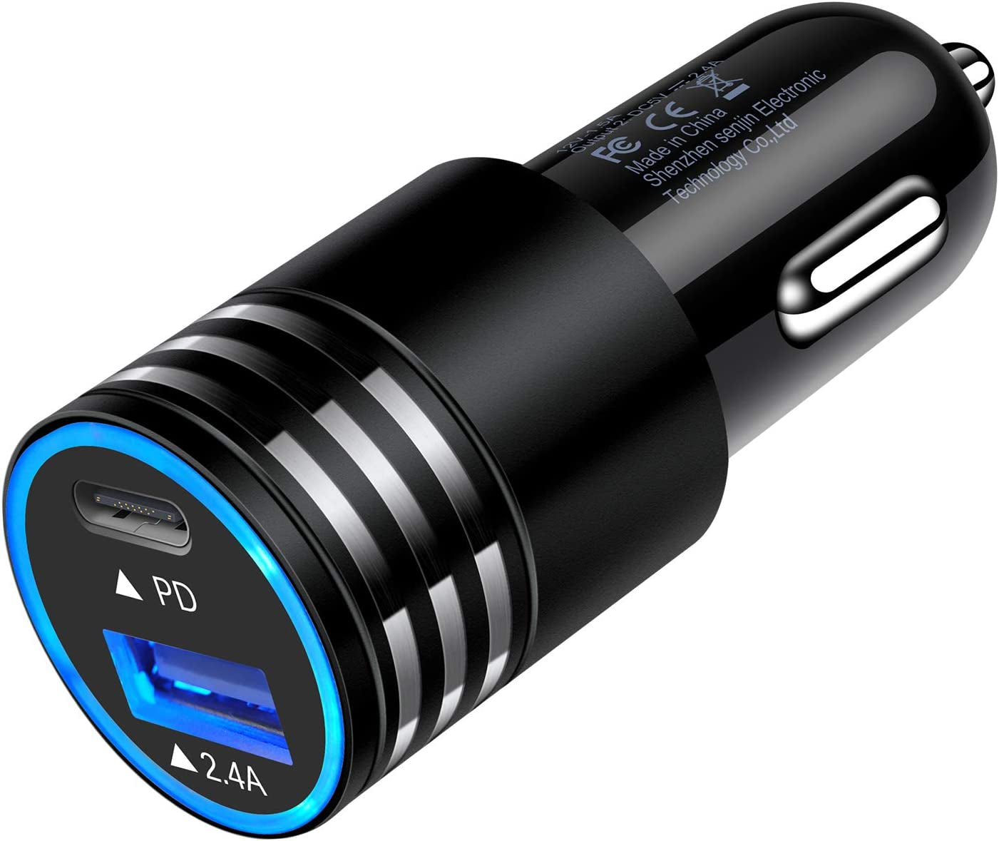 Fast USB C Car Charger – 45W Dual Port Adapter for iPhone, Samsung, Pixel & More
