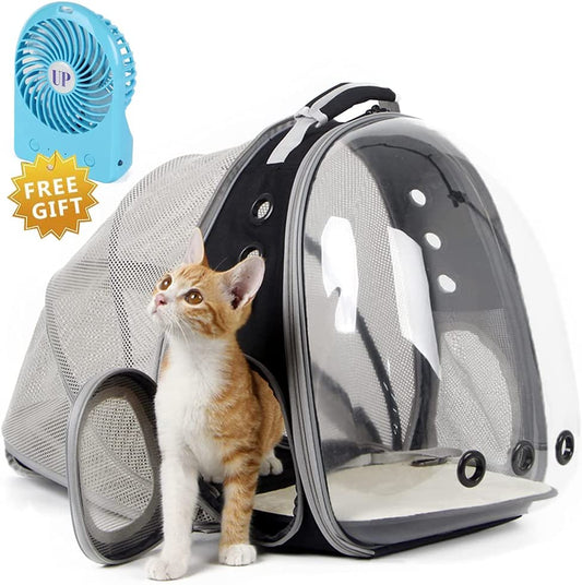 Cat Bubble Backpack Carrier with Fan – Space Capsule Pet Travel Bag (12 Lbs)